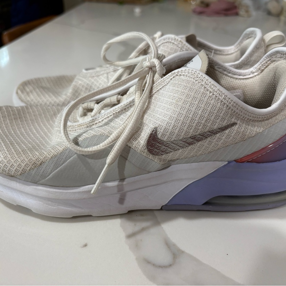 Nike Women's Beige and White Sneakers